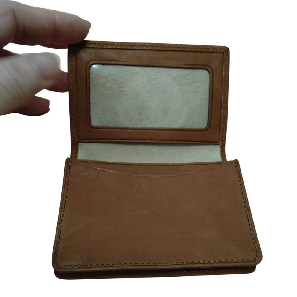Vintage Leather Men's Bifold ID Wallet 2000 35TH Grand Lodge Convention Logo